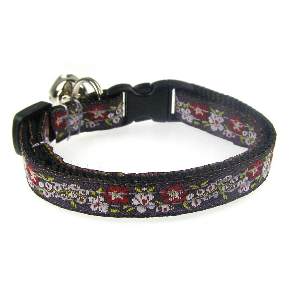 Vintage Embroidered Cat Collar coolcatcollars.co.uk